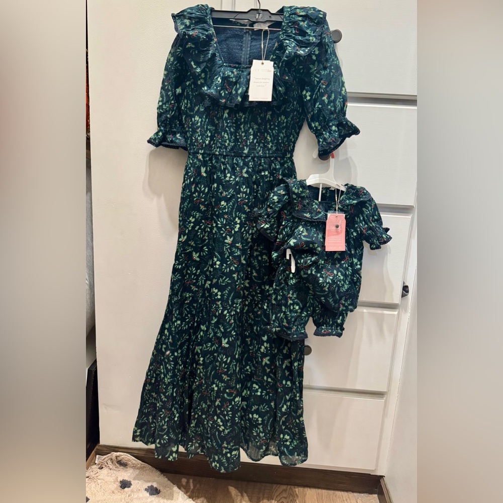 Ivy City Co mommy me matching set Holly Gracie women’s XS / baby 9-12 months 💚💙